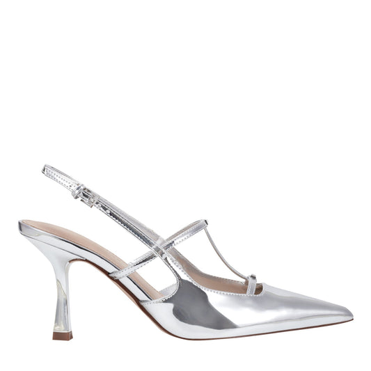 Remmi Strappy Slingback Pump - Silver Metallic | Marc Fisher