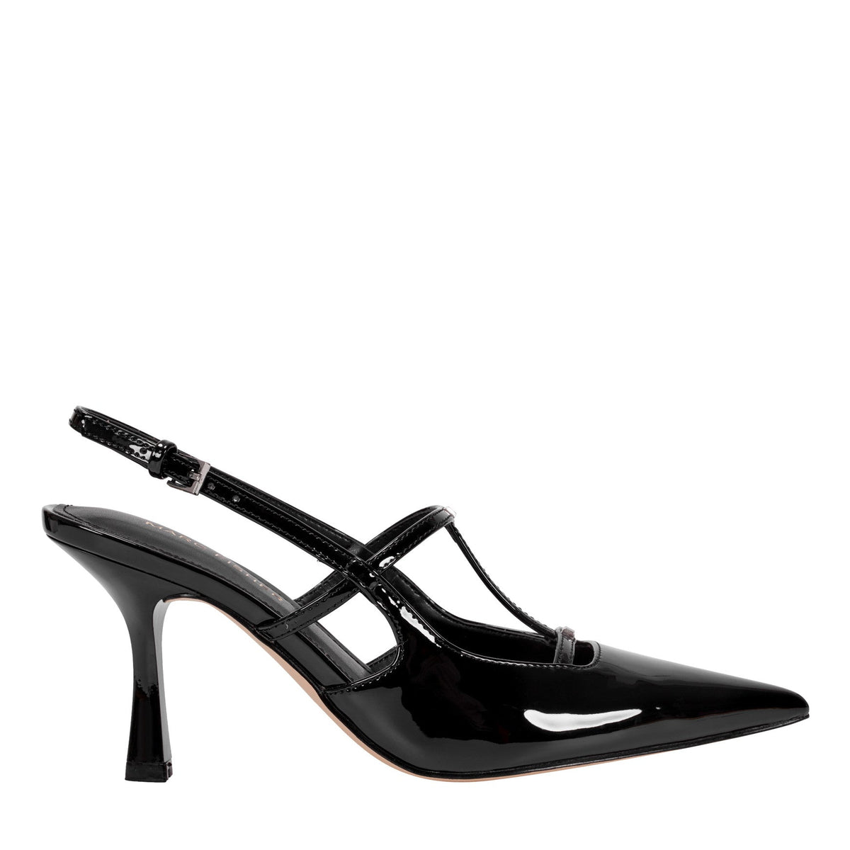 Remmi Strappy Slingback Pump - Black Patent | Marc Fisher
