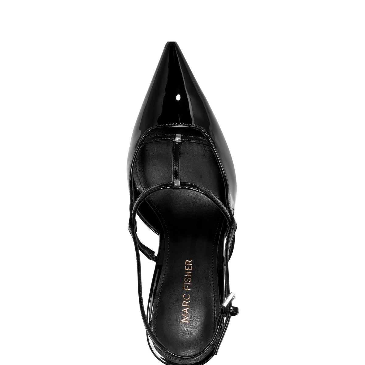 Remmi Strappy Slingback Pump - Black Patent | Marc Fisher