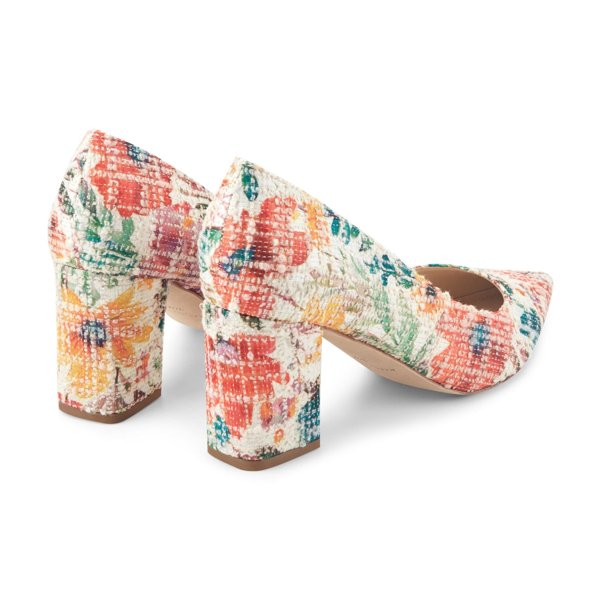Zala Block Heel Pointy Toe Pump - Floral | Marc Fisher