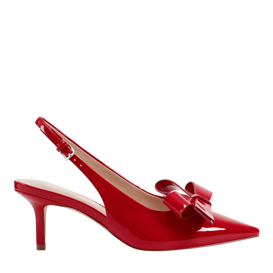 Allon Bow Slingback Pump - Red Patent | Marc Fisher