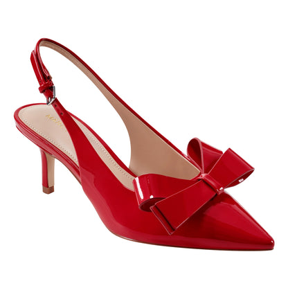 Allon Bow Slingback Pump - Red Patent | Marc Fisher