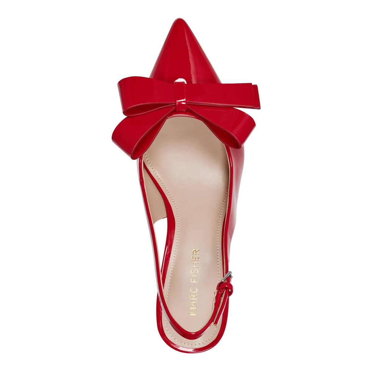 Allon Bow Slingback Pump - Red Patent | Marc Fisher