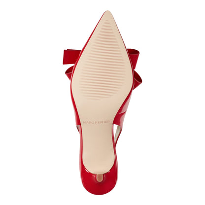 Allon Bow Slingback Pump - Red Patent | Marc Fisher