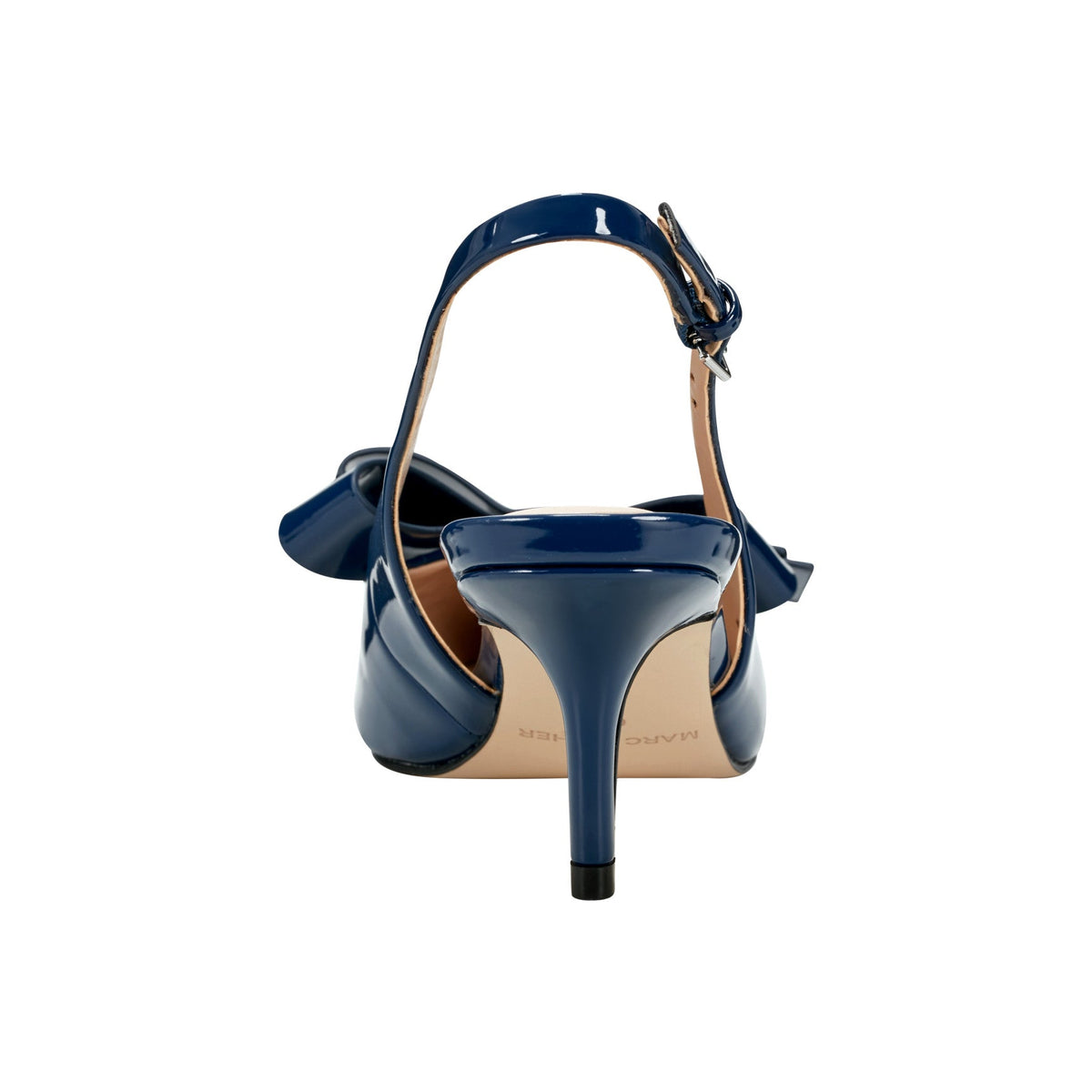 Allon Bow Slingback Pump - Navy Patent | Marc Fisher