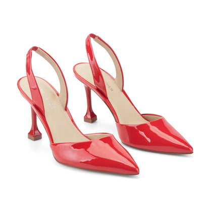 Hadya Slingback Pump - Medium Red Patent | Marc Fisher