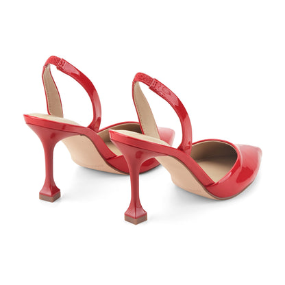 Hadya Slingback Pump - Medium Red Patent | Marc Fisher