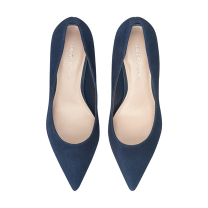 Alola Pump - Dark Blue Suede | Marc Fisher